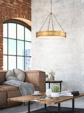 Anders LED 3 Light Chandelier Rubbed Brass