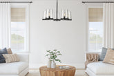 Callista 5 Light Chandelier Matte Black
