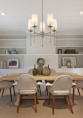 Emily 5 Light Chandelier Brushed Nickel
