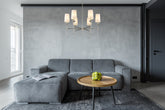 Emily 6 Light Chandelier Polished Nickel