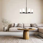 Danica 6 Light Chandelier Matte Black