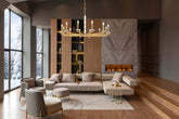 Kaden 12 Light Chandelier Modern Gold