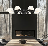 Breton 8 Light Chandelier Matte Black