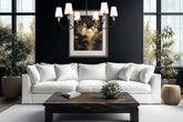 Claudelle 6 Light Chandelier Matte Black + Modern Gold