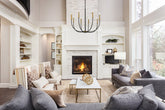 Haylie 8 Light Chandelier Matte Black + Olde Brass