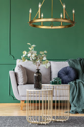 Barclay 6 Light Chandelier Olde Brass