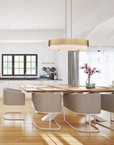 Counterpoint 5 Light Linear Chandelier Modern Gold