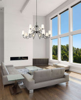 Gianna 12 Light Chandelier Matte Black
