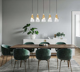 Aimie 5 Light Linear Chandelier Modern Gold