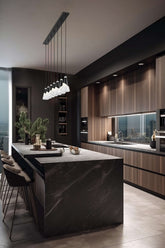 Aimie 7 Light Linear Chandelier Matte Black
