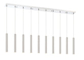 Forest LED 10 Light Linear Chandelier Chrome
