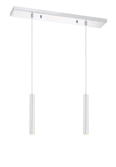 Forest LED 2 Light Linear Chandelier Chrome