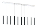 Forest LED 10 Light Linear Chandelier Chrome