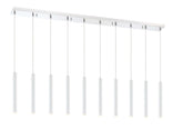 Forest LED 10 Light Linear Chandelier Chrome