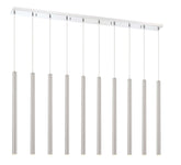 Forest LED 10 Light Linear Chandelier Chrome