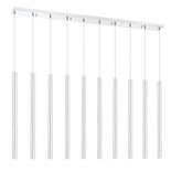 Forest LED 10 Light Linear Chandelier Chrome