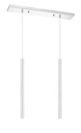 Forest LED 2 Light Linear Chandelier Chrome