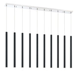 Forest LED 10 Light Linear Chandelier Chrome