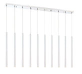 Forest LED 10 Light Linear Chandelier Chrome