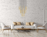 Forest LED 27 Light Chandelier Modern Gold