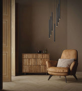 Forest LED 7 Light Chandelier Matte Black