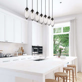 Arden 7 Light Linear Chandelier Matte Black