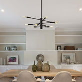Ascension 10 Light Chandelier Matte Black