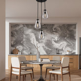 Ayra 3 Light Chandelier Matte Black