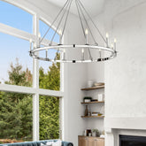 Barclay 12 Light Chandelier Polished Nickel