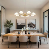Breton 8 Light Chandelier Modern Gold