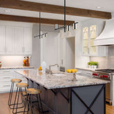 Calumet GU10 3 Light Linear Chandelier Matte Black + Polished Nickel