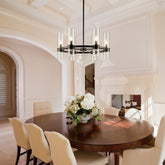 Datus 6 Light Chandelier Matte Black
