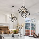 Euclid 3 Light Chandelier Matte Black