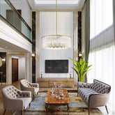 Glacier 12 Light Chandelier Modern Gold