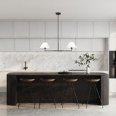 Leila 2 Light Chandelier Matte Black