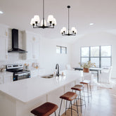 Leila 5 Light Chandelier Matte Black