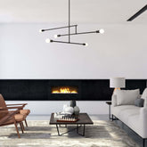 Modernist 5 Light Chandelier Matte Black
