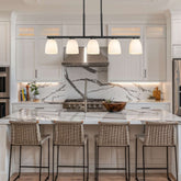 Naya 5 Light Linear Chandelier Matte Black