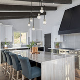 Neutra 3 Light Chandelier Matte Black + Polished Nickel