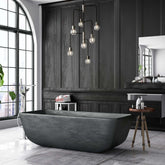 Neutra 7 Light Chandelier Matte Black + Polished Nickel