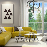 Neutra 9 Light Chandelier Matte Black + Polished Nickel