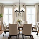 Oren 5 Light Chandelier Matte Black