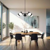 Realm Sphere 5 Light Chandelier Matte Black