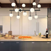 Midnetic 13 Light Linear Chandelier Matte Black