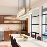 Alton 23 Light Linear Chandelier Modern Gold