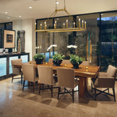 Barclay 12 Light Linear Chandelier Olde Brass