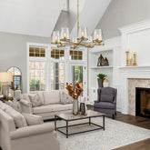 Callista 8 Light Chandelier Rubbed Brass