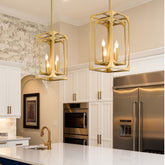 Easton 4 Light Chandelier Rubbed Brass