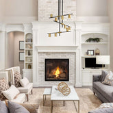 Calumet GU10 9 Light Chandelier Matte Black + Olde Brass