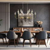 Allistair 16 Light Linear Chandelier Modern Gold